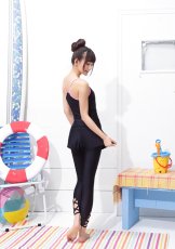 画像15: 袖なし3点セットフィットネス水着 (15)