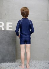 画像12: 長袖ラッシュガード　濃紺スクール水着　男の子 (12)