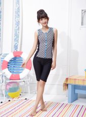 画像2: 袖なしフィットネス水着 (2)