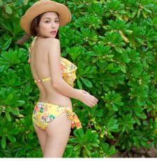 画像11: 花柄シフォンスカート 3点セット盛れる水着 (11)