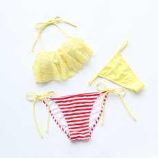 画像21: インナーTバック付きレースフリルビキニ (21)