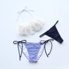 画像22: インナーTバック付きレースフリルビキニ (22)