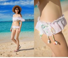 画像12: シフォンオフォショルビキニ (12)