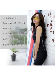 画像8: めくれ防止機能 2点セットフィットネス水着 Fitness水着 タンクタイプ セパレートタイプ タンクトップ スイムパンツ ショートパンツ レディース ノースリーブ (8)