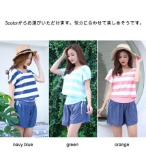 画像6: 体型カバーアップ4点セット水着　レディース タンキニ 4点セット 体型カバー オーバーTシャツ ショートパンツ タンクトップ ラッシュガード カバーアップ ゆったり ママ水着 UVカット (6)