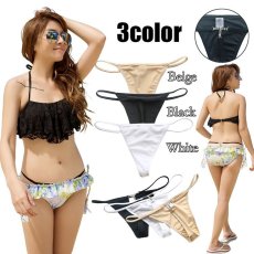 画像1: ラインスートン Tバックインナーショーツ 水着 レオタード用 Tバック インナーパンツ ショーツ サイド紐タイプゴム   アンダーショーツ  透け防止 (1)