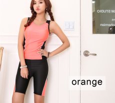 画像9: Fitness水着フィットネス水着 ディース フィットネス水着 セパレート ノースリ スイムビックサイズあり　４L　５L セット レディースフィットネスセパレート水着 めくれ防止 (9)