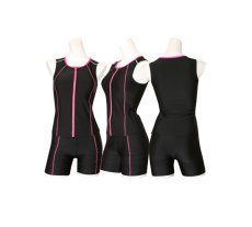画像12: スポーツ　タンクフィットネス　水着セット スポーツ 競泳 練習用水着 タンク フィットネス 水着 レディース フィットネス水着 セパレート ノースリ スイムキャップ セット めくれ防止  (12)