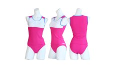 画像16: スポーツフィットネス3点セット水着　水着 レディース  体型カバー 女性 高校生水着　ショットスイム　付き 3点セット ノースリーブ めくれ防止パンツセット　大学生水着　 (16)