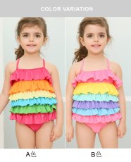 画像3: フリルドレス高品質KIDS子供水着 (3)