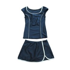 画像16: スクール水着 女の子 セパレート 上下セット 水着 キッズ 子供 小学生 中学生 学校 プール スイミング 水泳 スクール 授業 紺 ネイビー UVカット UPF50+ 110 120 130 140 150 160 170 (16)