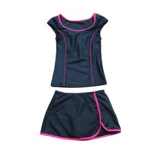 画像17: スクール水着 女の子 セパレート 上下セット 水着 キッズ 子供 小学生 中学生 学校 プール スイミング 水泳 スクール 授業 紺 ネイビー UVカット UPF50+ 110 120 130 140 150 160 170 (17)