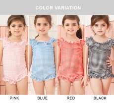 画像3: KIDS水着凸凹生地の子供フリルワンピース水着 キッズ水着 女の子 キッズ 子ども用水着 水着 ワンピース 水泳 スイムウェアスイムウェア水遊び 旅行温泉 紫外線対策 5サイズ KIDS水着 凸凹生地 子供フリル ワンピース水着 (3)