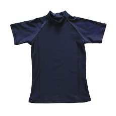 画像11: 男児半袖　無地シンプル　水着ウェア　ラッシュガード キッズ 半袖 ハイネック 男の子 女の子 水着 スイムウェア 接触冷感 UVカット 吸汗速乾 水陸両用 (11)