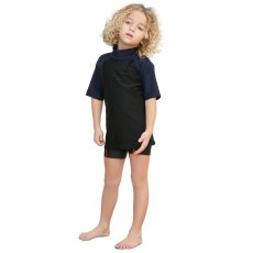 画像6: 男児半袖シンプル水着ウェア　ッシュガード キッズ 半袖 ハイネック UVカット 半袖シャツ 水着 tシャツ スイムウェア スポーツシャツ ジュニア 水陸両用 吸湿速乾 (6)