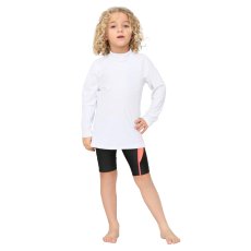 画像8: 男児ロング袖　無地シンプル　水着ウェア　ラッシュガード キッズ スクール 長袖 フードなし ジップアップ 無地 男の子 女の子 小学生 中学生 学校 授業 紺 ネイビー uvカット (8)