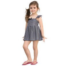 画像7: 水着　キッズ　KIDS　ワンピース水着　女の子 ハイネック ジュニア子供用　 小学生用 90CM〜140CM　ギンガム肩　フリル水着 ガールズ 女児 子供用 UVカット かわいい 海 温泉 夏 旅行 (7)