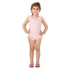 画像7: KIDS水着凸凹生地の子供フリルワンピース水着 キッズ水着 女の子 キッズ 子ども用水着 水着 ワンピース 水泳 スイムウェアスイムウェア水遊び 旅行温泉 紫外線対策 5サイズ KIDS水着 凸凹生地 子供フリル ワンピース水着 (7)