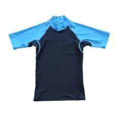 画像10: 男児半袖シンプル水着ウェア　ッシュガード キッズ 半袖 ハイネック UVカット 半袖シャツ 水着 tシャツ スイムウェア スポーツシャツ ジュニア 水陸両用 吸湿速乾 (10)