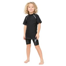 画像9: 男児半袖 水着ウェア ッシュガード キッズ スクール 水着 半袖 ラッシュ tシャツ 子供 学校 水陸両用 スイムウェア スポーツ 小学生 中学生 スイム 男女兼用 [UVカット・冷感速乾] (9)