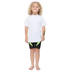 画像6: 男児半袖　無地シンプル　水着ウェア　ラッシュガード キッズ 半袖 ハイネック 男の子 女の子 水着 スイムウェア 接触冷感 UVカット 吸汗速乾 水陸両用 (6)