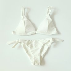 画像6: 工夫された三角ビキニ/サイドのリボンが可愛いハーフブラジリアンカットボトム (6)