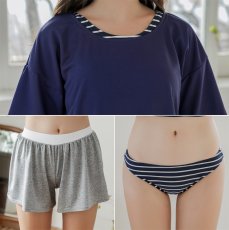 画像4: Tシャツとショットパンツとタンキニトップスとショーツ4点セット水着 (4)
