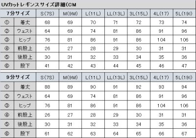 画像1: ＵＶカットクール水着地9分レギンス、7分レギンス