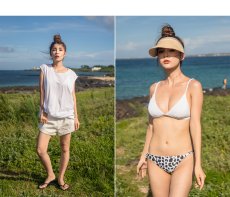 画像3: シャーリングブラとショーツとワンピースとデニムショットパンツ4点セット (3)