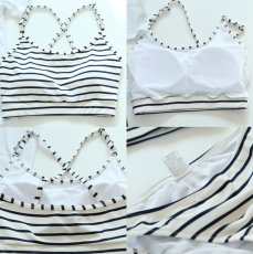 画像7: スポーツブラとショーツとTシャツとスカートと4点セット水着 (7)