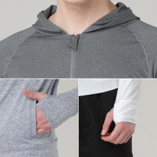 画像5: メンズラッシュガード ラッシュガード メンズ 水着 UVカット  パーカー UPF50+ メンズラッシュガード ラッシュガード メンズ 水着 UVカット 長袖 パーカー  長袖 水陸両用 紫外線対策 (5)