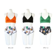画像5: リブ素材ブラとハイウェストビキニセット ビキニセット　レデイース水着　水着 ビキニ　美しく見せるビキニ 2点セット 女性用水着　リブ素材ブラとハイウェストビキニセット水着 (5)