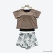 画像12: インナータンキニ付きTシャツと　インナーパンツ付きショットパンツの二点セット水着 (12)