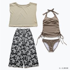 画像8: タンクTシャツとロングズボンとタンクトップスとショーツと四点セット体系カバー水着 (8)