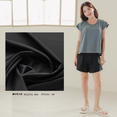 画像9: レデイース水着 インナータンキニ付き 無地袖なしTシャツ インナーパンツ付き ショットパンツ 二点セット水着 UVカットレイヤード風 タンキニ セパレート ノンワイヤー パッド付き (9)