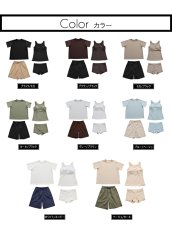 画像15: レデイース水着 半袖Tシャツ ショットパンツ タンクトップス ショーツ 四点セット 体系カバー水着  タンキニ 4点セット 大人 ビキニ タンクトップ ショートパンツ Tシャツ ラッシュガード ママ水着 (15)