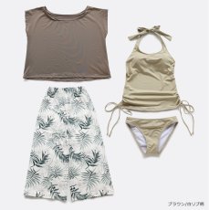 画像11: タンクTシャツとロングズボンとタンクトップスとショーツと四点セット体系カバー水着 (11)