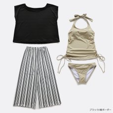 画像7: タンクTシャツとロングズボンとタンクトップスとショーツと四点セット体系カバー水着 (7)
