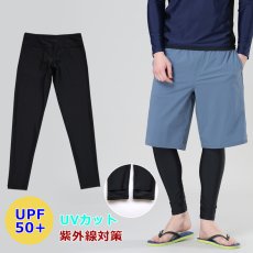 画像6: メンズ レギンス トレンカ スイムパンツ　トレーニングベースレイヤー　ヒートギアアーマー ロング パンツ 水陸両用タイツ スポーツ スイム ラッシュトレンカ 　UVカット　冷感速乾 (6)