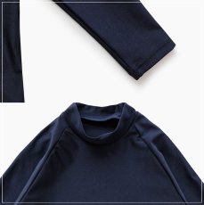 画像6: ロング袖無地シンプルKIDS水着ウェア  (6)