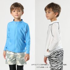 画像6: キャップなしロング袖水着ラッシュガード ッシュガード 水着 キッズ 男の子 女の子 スクール水着 子供ラッシュガード 長袖 フードなし uvカット 冷感 速乾 無地 水陸両用 水泳 学校用 120~160cm (6)