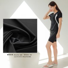 画像13: キャップ付き めぐれ防止 ボタン着き フィットネス 水着セット レディース　体型カバー セパレート パンツ オシャレ UVカット　競泳練習用　フィットネスクラブ　女性用　水陸両用 (13)