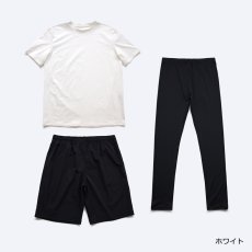 画像8: メンズ　キャップ付き　半袖ラッシュガード　サーフパンツ　レギンス　ラッシュガード ４点セット水着 半袖パーカー フィットネス UVカット UPF50+・吸汗速乾　水泳 水陸両用 (8)