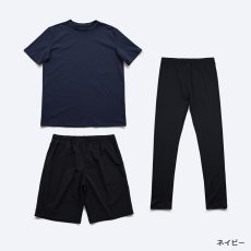 画像6: メンズ　キャップ付き　半袖ラッシュガード　サーフパンツ　レギンス　ラッシュガード ４点セット水着 半袖パーカー フィットネス UVカット UPF50+・吸汗速乾　水泳 水陸両用 (6)