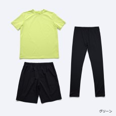 画像7: メンズ　キャップ付き　半袖ラッシュガード　サーフパンツ　レギンス　ラッシュガード ４点セット水着 半袖パーカー フィットネス UVカット UPF50+・吸汗速乾　水泳 水陸両用 (7)