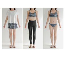 画像10: 水着Tシャツ、レギンス、パンツ、トップス　ショーツ5点セット体系カバー水着 レディース 水着 5点セット 長袖ラッシュガード 体型カバー セパレート ショートパンツ タンキニ オシャレ UVカット女性用長袖水着 接触冷感 水陸両用 ソフト肌触り (10)