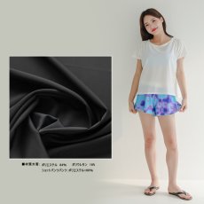 画像9: 水着Tシャツ、レギンス、パンツ、トップス　ショーツ5点セット体系カバー水着 レディース 水着 5点セット 長袖ラッシュガード 体型カバー セパレート ショートパンツ タンキニ オシャレ UVカット女性用長袖水着 接触冷感 水陸両用 ソフト肌触り (9)