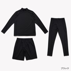 画像12: メンズ　キャップ付き ロング袖ラッシュガード  レギンス ショットパンツ セットスポーツウェア ラッシュガードフィットネス水着　4点セットUVカット温泉 ビーチ 水泳 スイミング  競泳 吸汗 速乾 (12)