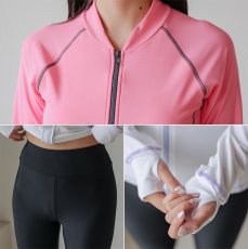 画像4: ロングファスナーフィットナス水着  (4)