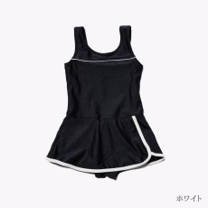 画像2: スクール水着　ワンピース　水着メーカー　OEM水着　濃紺学校水着 女の子 子供用 小学生 中学生 カップセット UPF50+ 裏地付き ネームタグ付き 110〜170サイズまで (2)